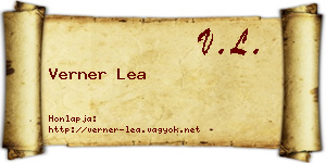 Verner Lea névjegykártya